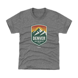 Youth Denver Summit FC Gray Vintage Logo Tee
