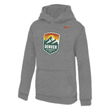 Youth Denver Summit FC Nike Logo Gray Hoodie