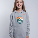 Youth Denver Summit FC Nike Logo Gray Hoodie