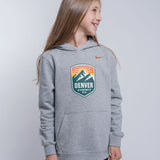 Youth Denver Summit FC Nike Logo Gray Hoodie