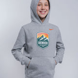 Youth Denver Summit FC Nike Logo Gray Hoodie