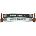 Two Denver Summit FC scarves on a white background