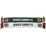 Two Denver Summit FC scarves on a white background