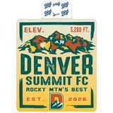 Denver Summit FC Mountain Range Rocky MTN's Best Decal