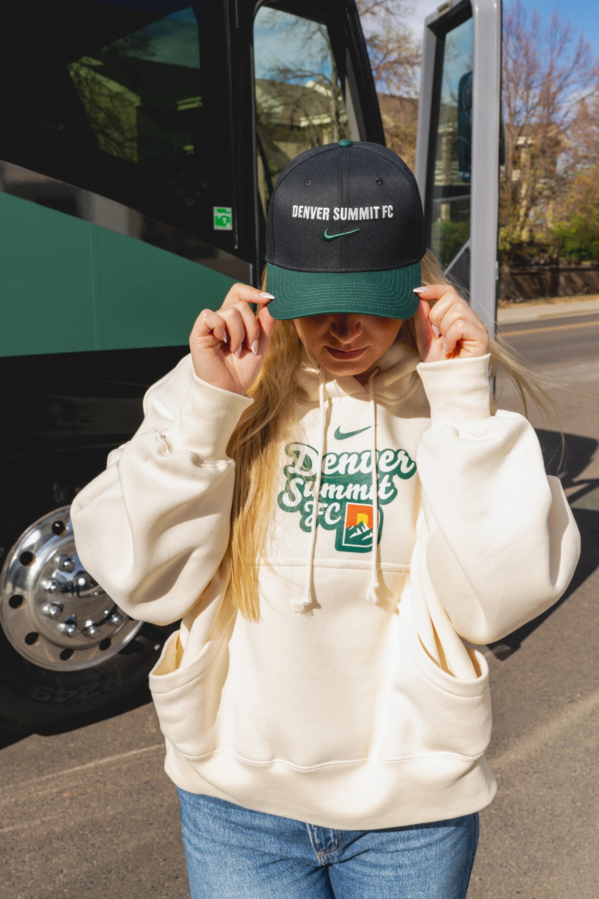 Women's Denver Summit FC Phoenix Fleece Oversize Wordmark Hoodie