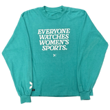 Denver Summit FC Everyone Watches Women's Sports Green LS Tee