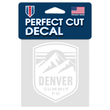 Denver Summit FC Primary Crest Perfect Cut Clear Decal